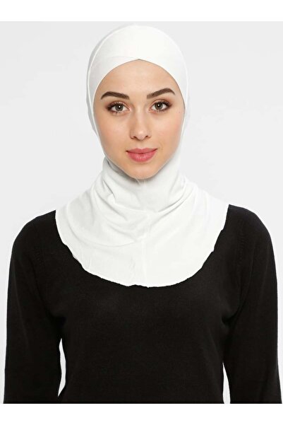 Ecardin Büyük Hijab Çapraz Bone - Ekru -