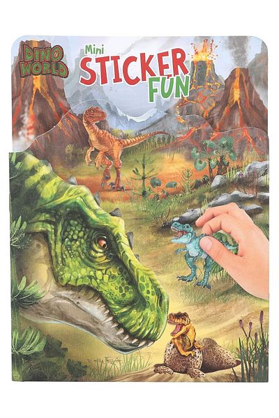Top Model Dino World Mini Sticker Fun Book Design 12 Pages Background , Including 6 Pages Stickers