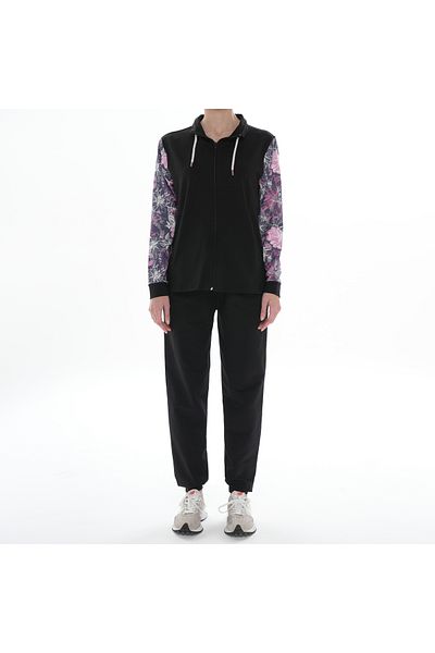 ASN concept Women's Sleeves Patterned Tracksuit Set (with Large Size Option)