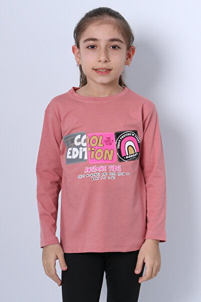 HÇM Girl's Long Sleeve Tshi̇Rt 4 Mevsi̇M Bi̇Si̇Klet Collar Cool Edi̇Ti̇On Pri...