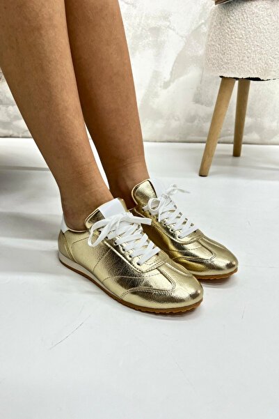 inizio Pantofi sport de damă aurii DS069
