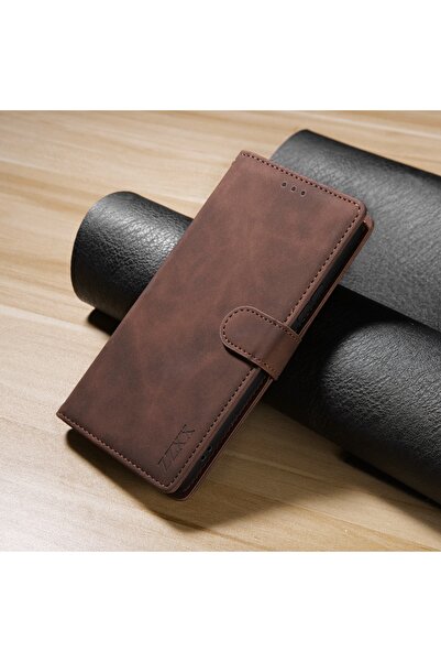 Choice جراب وحزام سامسونج S21 FE، محفظة بلون القهوة، حامل بطاقات، جراب جلدي ق...