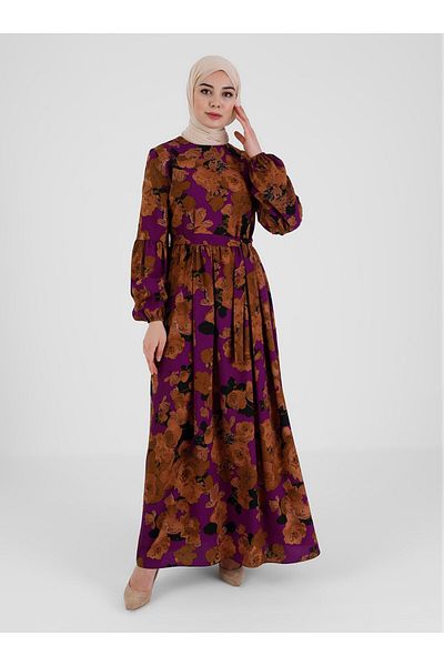 Tavin Women's Purple Patterned Dress1751674