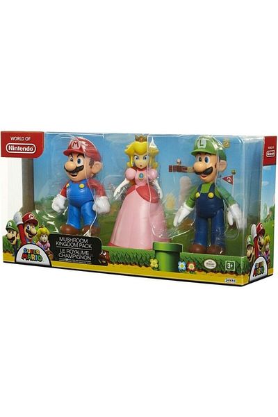 Jakks Pacific Set 3 figurine Super Mario Bros, 10cm