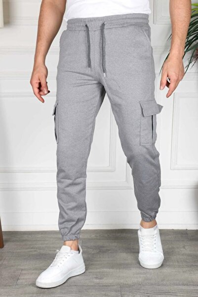 GOLSREY Unisex Smoked Jogger Sweatpants με τσέπες Cargo