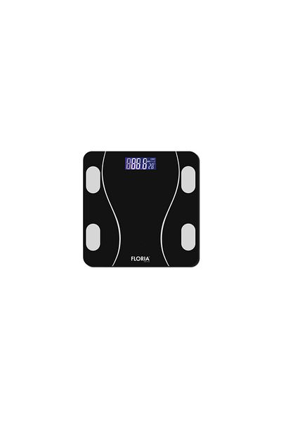 Floria Zilan ZLN8962 body scale made of tempered glass, capacity 3-180kg, OKOK Application, LCD Display