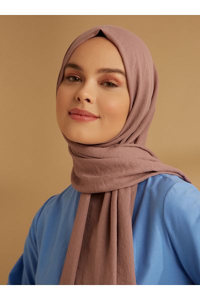 Tuva Şal Glitter Crepe Jazz Shawl - Dusty Rose - Tuva