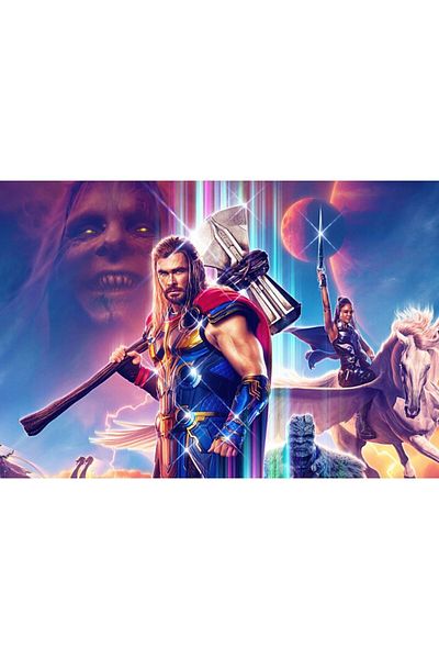 OEM Poster Chris Hemsworth ca Thor în Thor Love And Thunder, 61x90cm, poster1135, Zumzeria ®