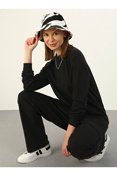 Refka Basic Double Tracksuit Set - Black - Benin