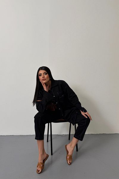 JANES Set cămașă-pantaloni din denim albastru