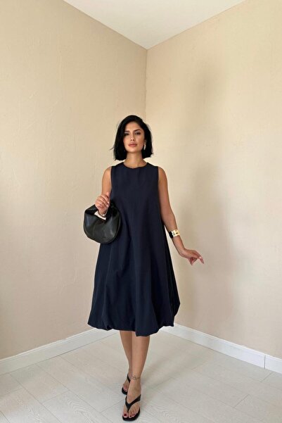 JANES Rochie balon confort albastru bleumarin