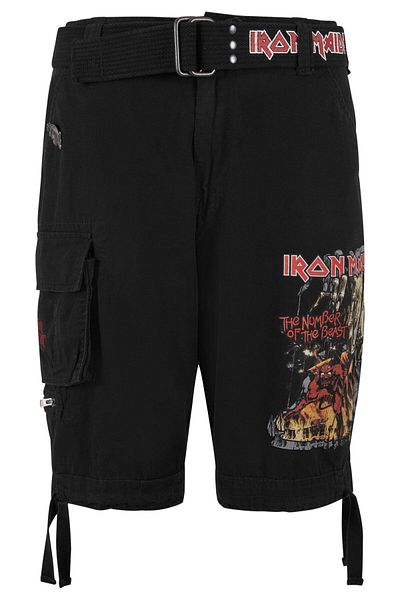Brandit Iron Maiden Savage Shorts The Number Of The Beast Black Edition