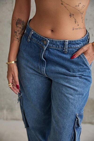 ALPACO Blue Jeans Trousers with Side Pockets