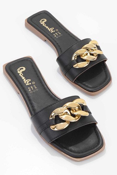Bambi Women's Black Slippers K04956128009