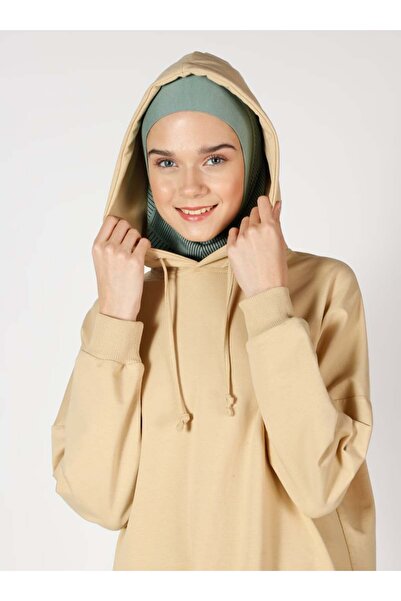 Ecardin Αθλητικό Hijab Bone Turban με ρίγες - ST307 Çağla