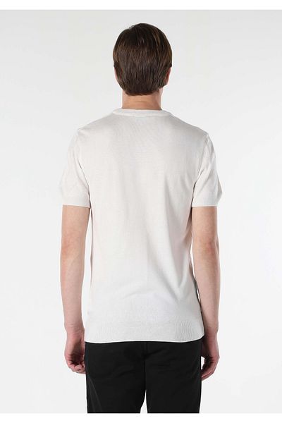 Colin's White Crew Neck Regular Fit Men's Sweater