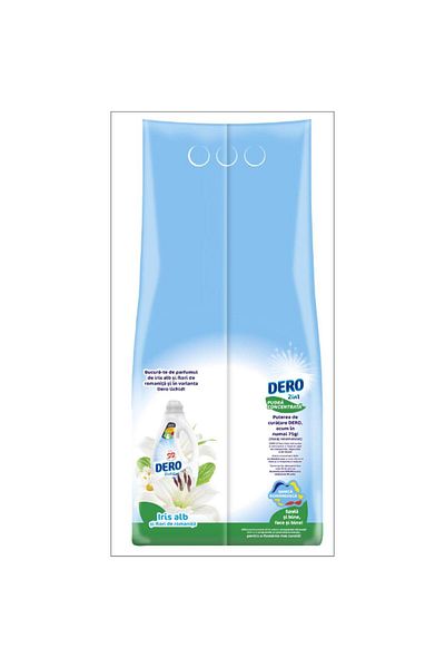 Dero Iris White 2v1 automatický prací prášek, 100 praní, 7,5 kg