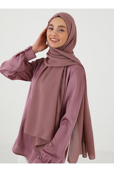 Tuva Şal Soft Lilac Crepe Jazz Shawl - 20 - Canvas