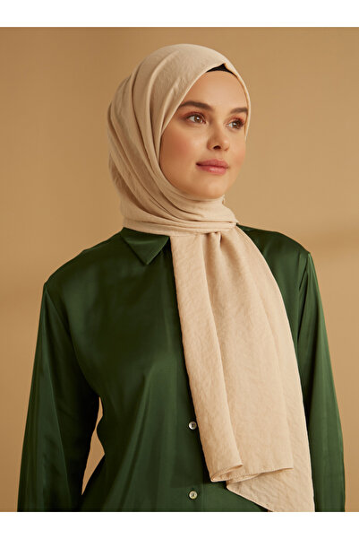 Tuva Şal Glitter Crepe Jazz Shawl - Sand Beige - Tuva