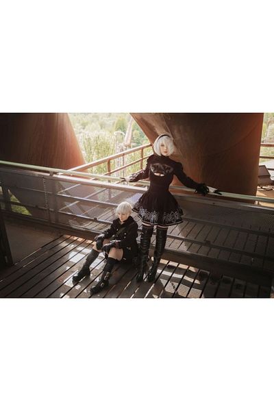 OEM Poster 2b și 9s Nier Automata Cosplay, 61x90cm, poster2243, Zumzeria ®