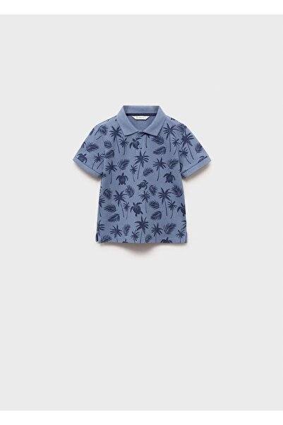 MANGO Baby Βαμβακερό μπλουζάκι πόλο με σχέδια