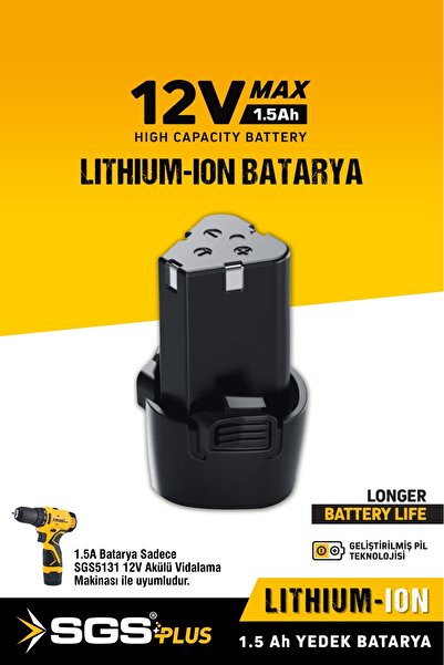 Genel Markalar AKÜLÜ VİDALAMA YEDEK BATARYA 12 VOLT(1.5Ah)