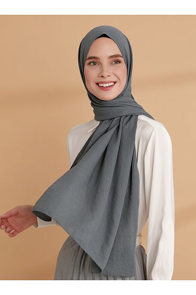 Tuva Şal Glitter Crepe Jazz Shawl - Ασημί Μπλε - Tuva