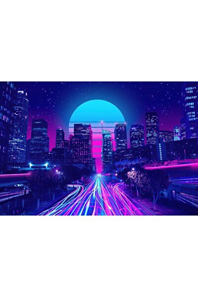 OEM Αφίσα Neon City Los Angeles, 61x90εκ., poster1455, Zumzeria