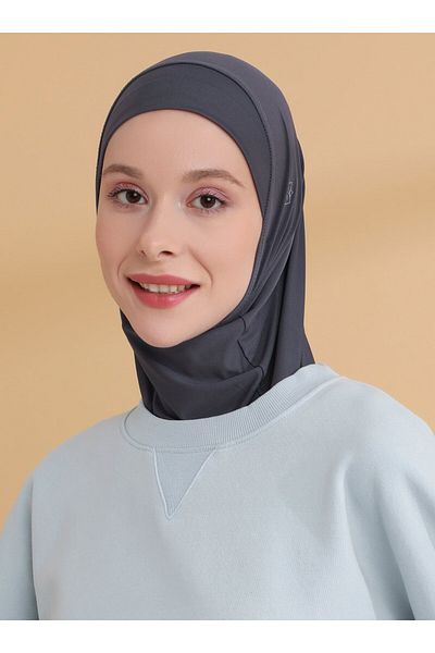 Tuva Şal Απλό Hijab Sports Bone - Anthracite - Tuva