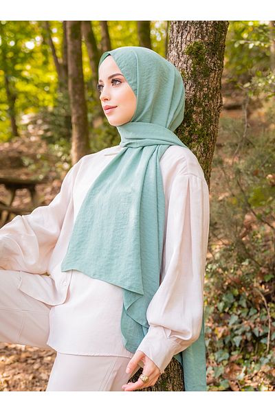 Tuva Şal Glitter Crepe Jazz Shawl - Parlak Çağla - Tuva