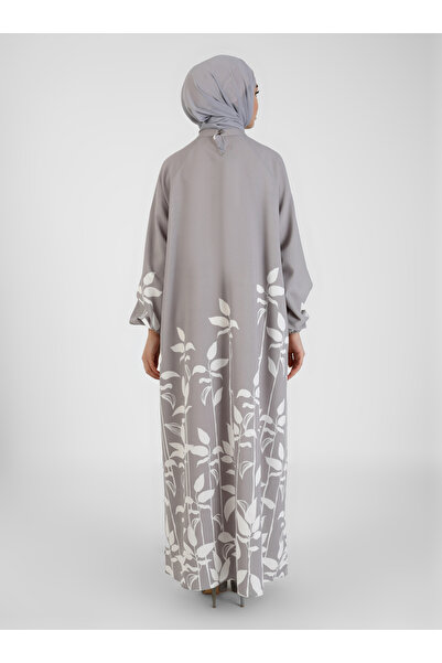 Tavin Floral Patterned Dress - Gray -