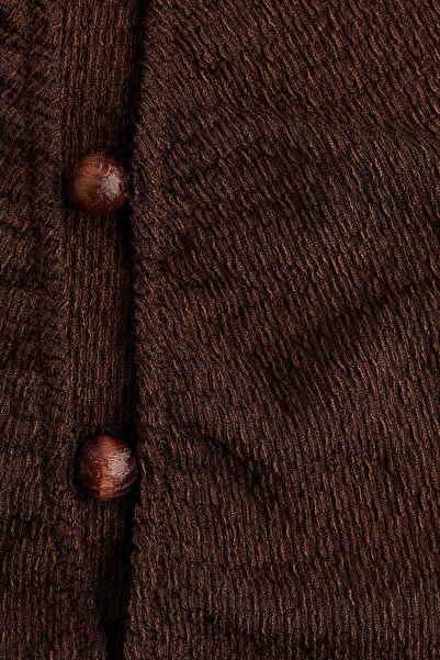 H&M Boncuk Detaylı ve Büzgülü Elbise