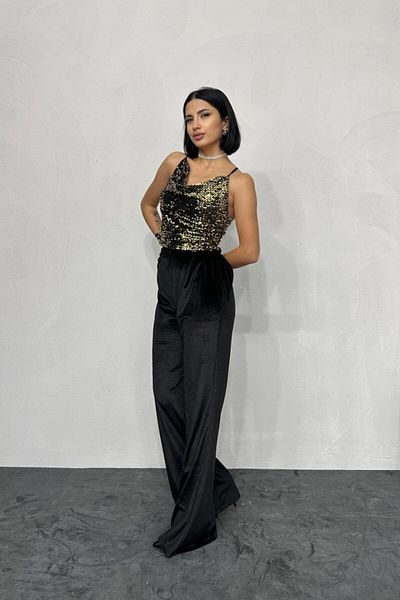 Kokosh moda Μπλούζα Degaje με χρυσό λουράκι