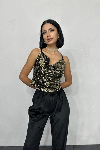 Kokosh moda Μπλούζα Degaje με χρυσό λουράκι