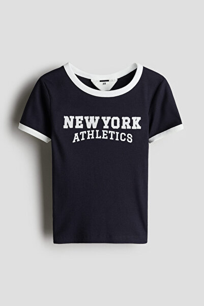 H&M Baskı Motifli ve Pamuklu Üst