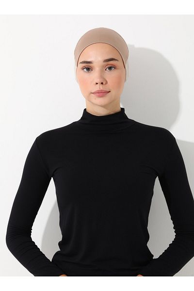 Tuva Light Mink Canvas - Frilly Satin Lace-Up Bonnet
