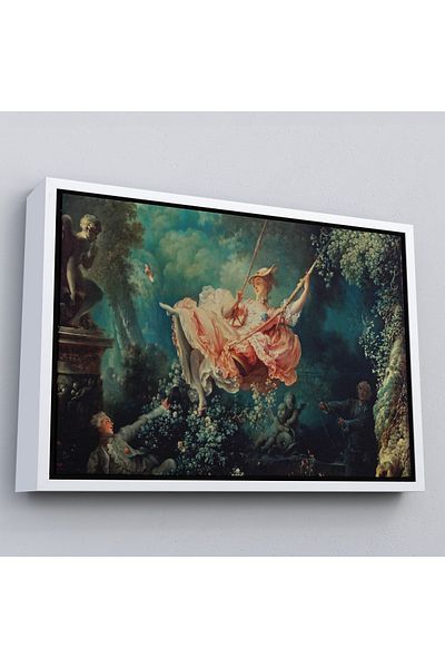 Harita Sepeti Woman Swinging on the 18Th Century Swing with a White Frame