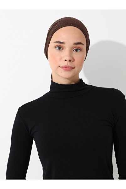 TUVA Taşlı Üçgen Bone- Kahverengi -