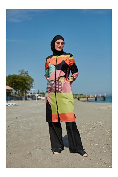 MAYOU Μαγιό με μοτίβο πολύχρωμο Hijab - Μικτό χρώμα -Mayou