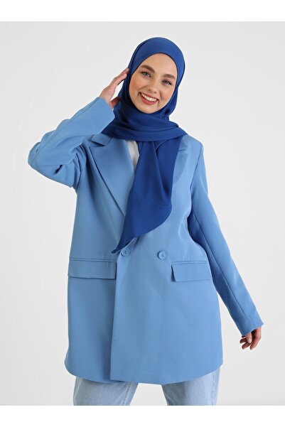 TUVA عمامة مايكرو كريب جاهزة - نيلي -