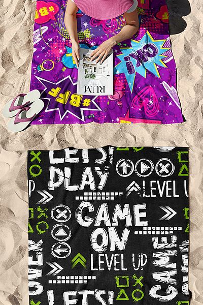 Herarosa Gamer Double Beach Towel - 75cm X 150cm (2 Towels)