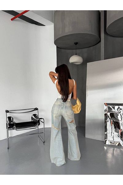 DENİKK TREND SPECIAL DESIGN ΠΛΑΤΗ ΠΟΔΙ PALAZZO JEAN ΤΕΝΙΝ ΠΑΝΤΕΛΟΝΙ ΛΕΠΤΟΜΕΡΕΙΑΣ