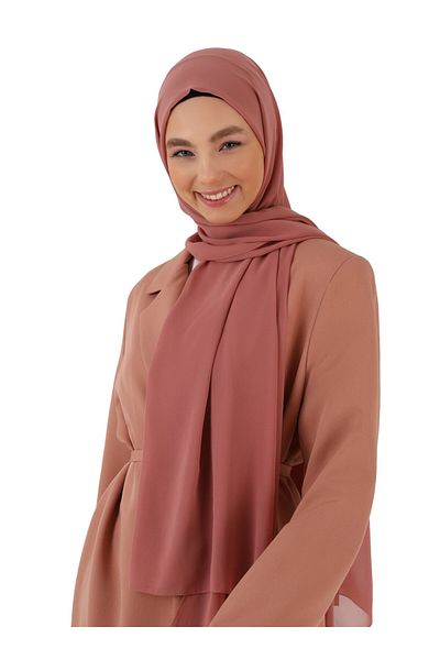 Tuva Şal Chiffon Shawl - Dark Rose -