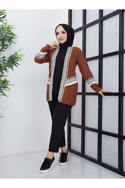 SAHRA BUTİK Πορτοκαλί Ψαροκόκκαλο Φούντα Κιμονό - SAHRA BUTIK