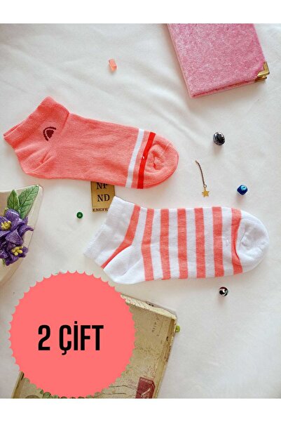 ENEFENDİ 2 чифта памучни чорапи, без шев на пръстите, къси до глезена, дамски...