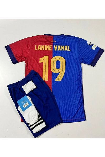 Armageddon Barcelona 2024/25 New Season Laminated Patch Home and Away 2-Piece Kids Jersey