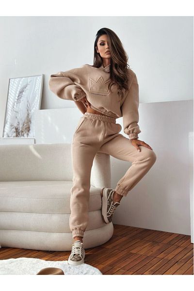 adorashop Women's Cotton Quilted Tracksuit Crown 3500-23
