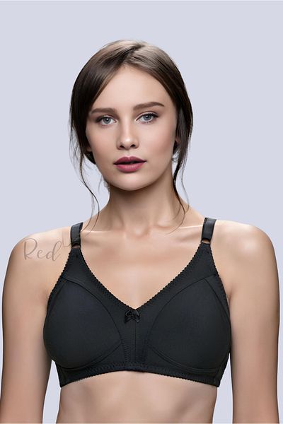 red iç giyim 2 bucăți sutien negru pieptănat pentru minimizarea bumbacului