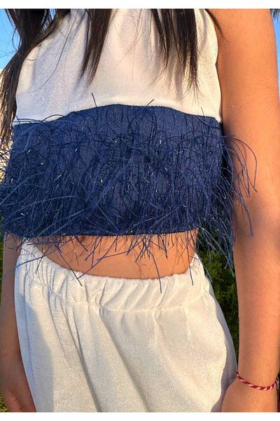 Balerinikizler Girl's Tassel Detailed Special Design Top and Bottom Set