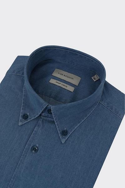 Kadir Büyükkaya Men's Collar Buttoned Shirt-Kax4681S